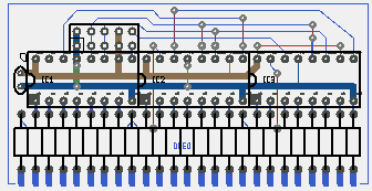 74HC595 line segment driver
    PCB